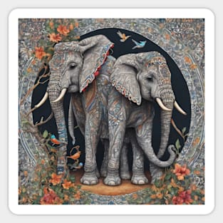 Elephant ,  Painting , Poster Sticker